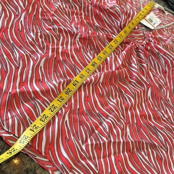 Michael Kors pink Zebra Print Chain trim blouse NWT 3X - Picture 11 of 12